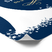 エレガント金ゴールドズ結婚ガウンブライダルシャワー歓迎 ポスター (角)