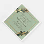 エレガント金ゴールドセージ緑葉草の結婚 (コーナー)