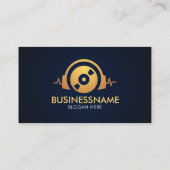 エレガント金ゴールドソングライターMusic Producer DJロゴ 名刺 (裏面)