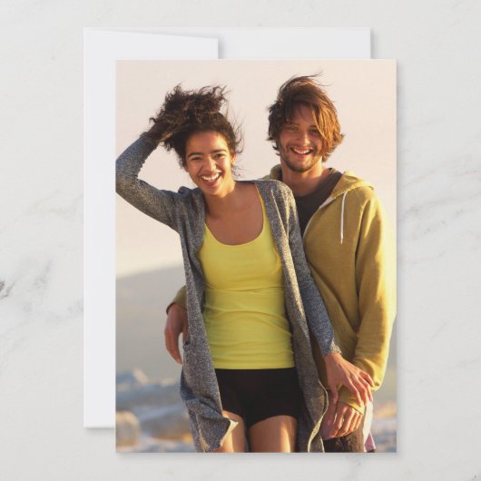 エレガント金ゴールドタイポグラフィGreenery Photo結婚's 招待状 (裏面)