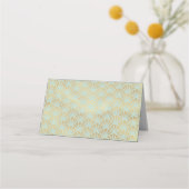 エレガント金ゴールドターコイズ結婚アールデコイベント プレイスカード (裏面)