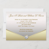 エレガント金ゴールドダイヤモンドスワール結婚式招待状 招待状 (裏面)