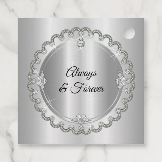 エレガント金ゴールドダイヤ25結婚周年記念 フェイバータグ (裏面)