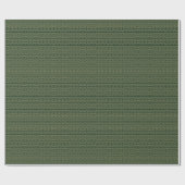 エレガント金ゴールドダークパイングリーン幾何模様 ラッピングペーパー (フラット)