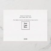 エレガント金ゴールドダークレッドジョイ企業のズ 箔シーズンカード (裏面)