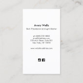 エレガント金ゴールドチャクラスピリチュアルエネルギーヒーラー 名刺 (裏面)