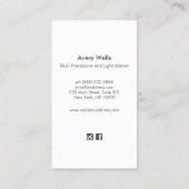 エレガント金ゴールドチャクラスピリチュアル労働者 名刺 (裏面)