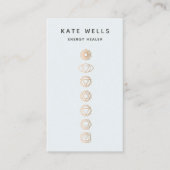 エレガント金ゴールドチャクラスピリチュアル労働者 名刺 (正面)