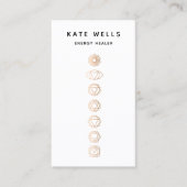 エレガント金ゴールドチャクラ霊気者 名刺 (正面)