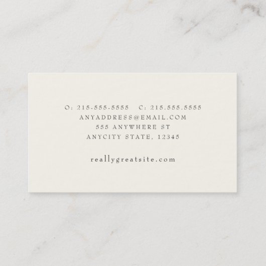 エレガント金ゴールドツリープロフェッショナル 名刺 (裏面)