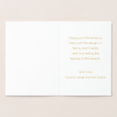 エレガント金ゴールドツリー非フォトクリスマス 箔カード (内部)