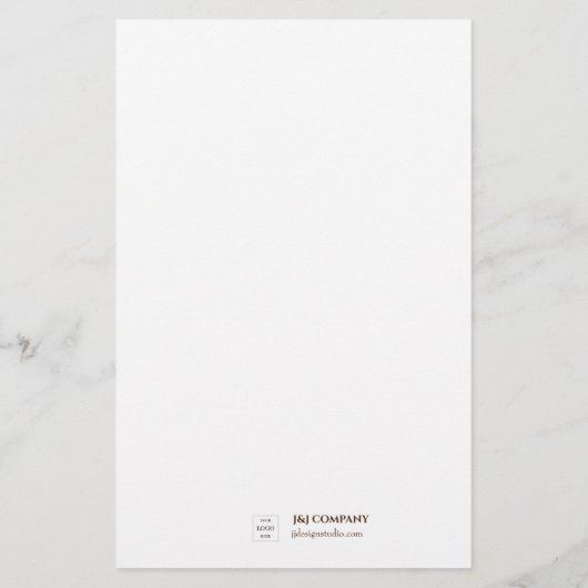 エレガント金ゴールドテクスチャ茶色のフレーム 便箋 (裏面)