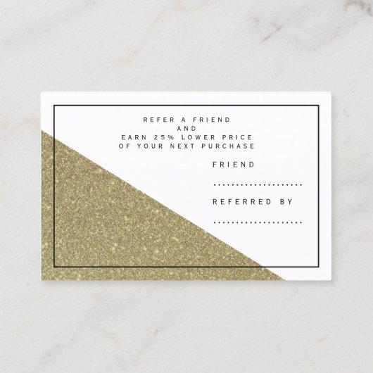 エレガント金ゴールドテクフェイクスチャ参照 名刺 (裏面)