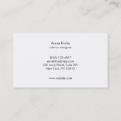 エレガント金ゴールドデザイナーモノグラム円ロゴ 名刺 (裏面)