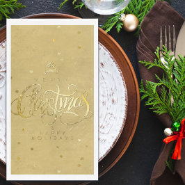 エレガント金ゴールドトナカイ金ゴールド文字クリスマス