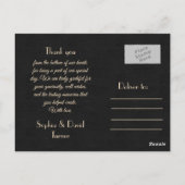 エレガント金ゴールドトランプのポーカーチップ結婚の感謝 ポストカード (裏面)