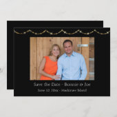 エレガント金ゴールドトリミング写真の保存日付 (正面/裏面)