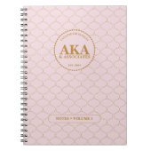 エレガント金ゴールドトレリスカスタムビジネスモノグラム ノートブック (正面)