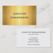 エレガント金ゴールドトレンディーミニマリストプロフェッショナル事業 名刺 (正面/裏面)