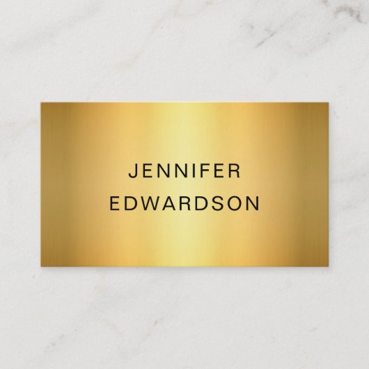 エレガント金ゴールドトレンディーミニマリストプロフェッショナル事業 名刺 (正面)