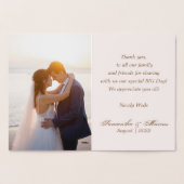 エレガント金ゴールドトロピ葉ッ結婚クの感謝していY写真 箔カード (内部)