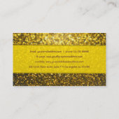 エレガント金ゴールドトーングリッターパターン 名刺 (裏面)
