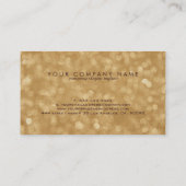エレガント金ゴールドトーングリッター&スパークル 名刺 (裏面)