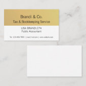 エレガント金ゴールドトーンロゴテンプレート名刺 名刺 (正面/裏面)