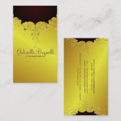 エレガント金ゴールドトーンヴィンテージレースフレーム 名刺