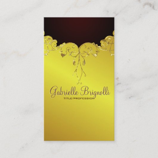 エレガント金ゴールドトーンヴィンテージレースフレーム 名刺