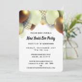 エレガント金ゴールドニューイヴパーティの招待状 招待状 (スタンド正面)