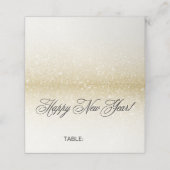 エレガント金ゴールドニュー結婚イヤーズ座席表 プレイスカード (外部開封)