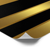 エレガント金ゴールドハイヒール誕生日パーティーバナー ポスター (角)