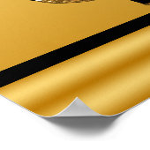 エレガント金ゴールドハイヒール誕生日パーティーバナー ポスター (角)