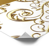 エレガント金ゴールドハイヒール誕生日パーティーバナー ポスター (角)