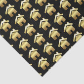 エレガント金ゴールドハウスシンボル実在エステートパターン 薄葉紙 (詳細)