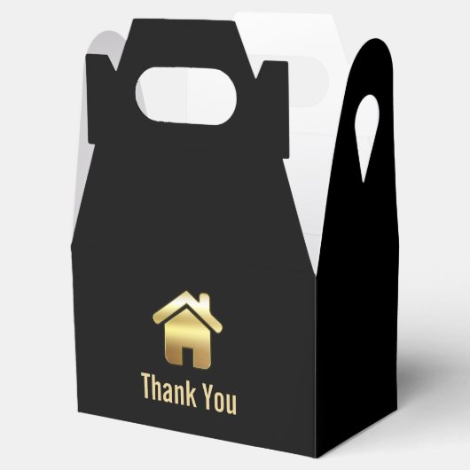 エレガント金ゴールドハウスシンボル実在エテートデザイン フェイバーボックス (オープン)