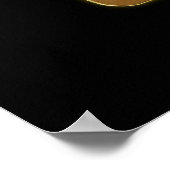 エレガント金ゴールドハウスシンボル実在エテートデザイン ポスター (角)