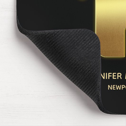 エレガント金ゴールドハウスシンボル実在エテートデザイン マウスパッド (コーナー)