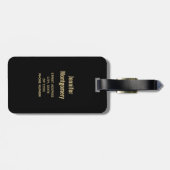 エレガント金ゴールドハウスシンボル実在エテートデザイン ラゲッジタグ (裏面横)