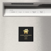 エレガント金ゴールドハウスシンボ実在ルエステートビジネス マグネット (インサイチュ (食洗機))