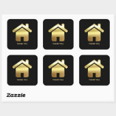 エレガント金ゴールドハウスシ実在ンボルエステート スクエアシール (シート)