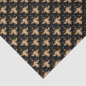 エレガント金ゴールドハチのタイル模様 薄葉紙 (詳細)