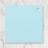 エレガント金ゴールドハッピーイースターブルーストライプのギフトラベル フェイバータグ (裏面)