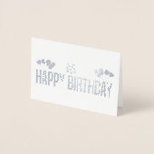 エレガント金ゴールドハッピーバースデーバルーン 箔カード (正面)