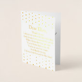 エレガント金ゴールドハッピーバースデー従業員連句 箔カード (正面)