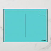 エレガント金ゴールドハッピーバースデー 箔招待状ポストカード (裏面)