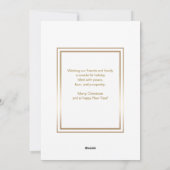 エレガント金ゴールドハッピーホリデーのスクリプトフォト シーズンカード (裏面)