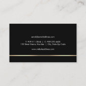 エレガント金ゴールドハミングバード名刺 名刺 (裏面)