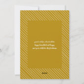 エレガント金ゴールドハンドレターハッピーHanukkah写真 シーズンカード (裏面)